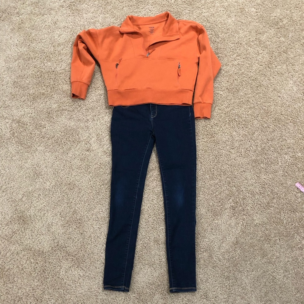 OLD NAVY Outfit Bundle - Rockstar Jeggings 14Y and Sweatshirt XL